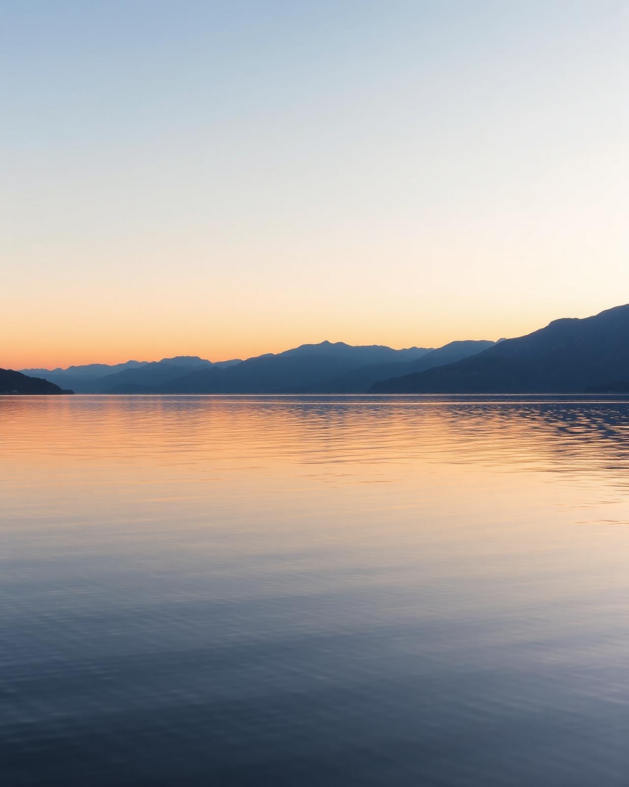 Stiller See im Abendlicht